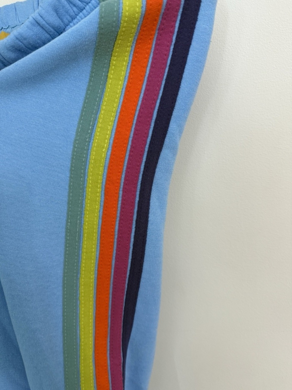 Aviator Nation 5 Stripe Relaxed Zip Hoodie & Sweatpants Set Sky Blue Size Large - Picture 12 of 14